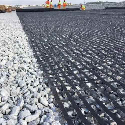 geogrids China Factory Price polyester fiberglass asphalt geogrid biaxial uniaxial geo grid driveway